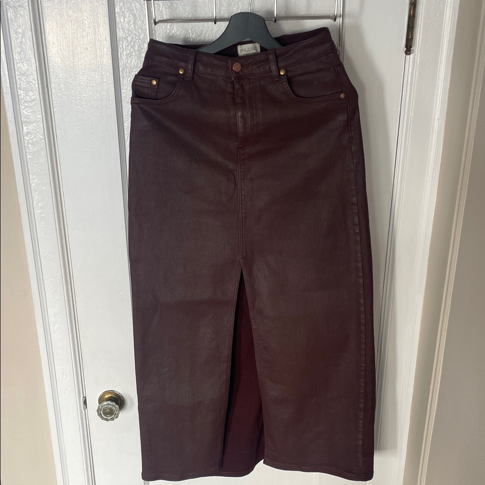 Pilcro Deep Brown Maxi Skirt